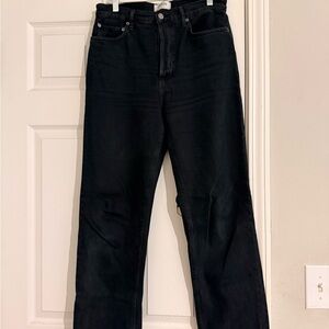 Agolde Black Straight-Leg Jeans